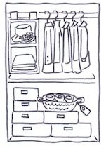 吊り下げラック収納