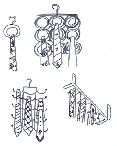 ネクタイを吊るす収納