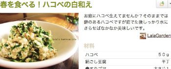 ハコベの白和え