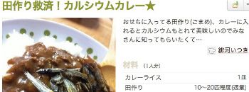 田作りカルシウムカレー