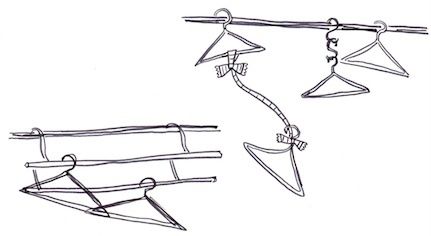 上着のハンバー収納を工夫