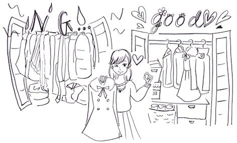 上着の量を決めて収納