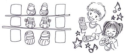 レンガと板で空間収納