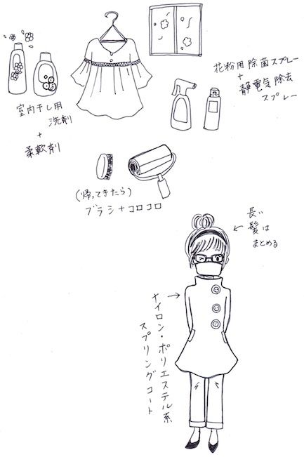 花粉の時期の洗濯干し