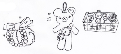 ブレスレットや時計は定位置に収納