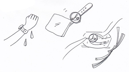 ブレスレットや腕時計の手入れ