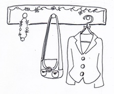 見える場所に掛けて収納