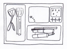 化粧品収納箱の中を整理整頓