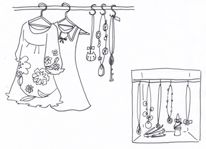 吊す、掛ける、ぶら下げるアクセサリー収納