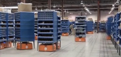 AMAZONの倉庫ロボット