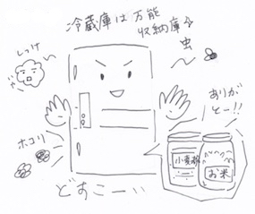 冷蔵庫は万能収納庫