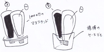 筒状の食材を立てて収納