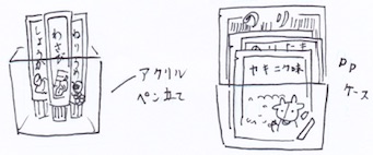 チューブ状の食材を立てて収納