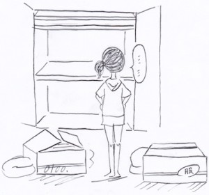 クローゼットの収納グッズは奥行きに注意！