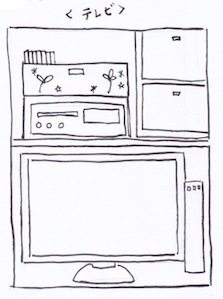 クローゼットの棚収納でテレビを置く