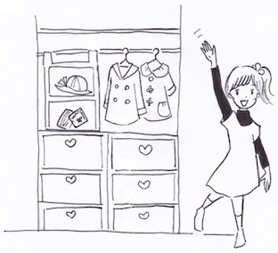 子供部屋のクローゼット収納