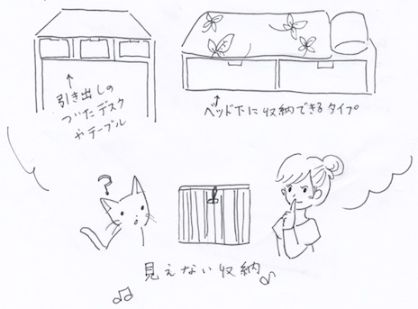 収納機能のある家具