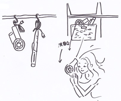 ドライヤーの収納法