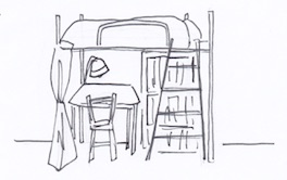 ロフトベッドの下が収納場所になる方法