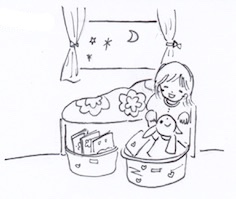 子供用ベッド下の収納