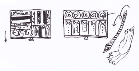 ネクタイをタンスに収納する方法