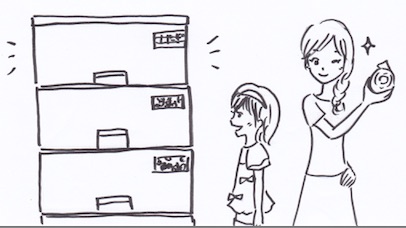 タンスにラベリングして収納