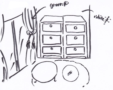 壁面収納棚の色