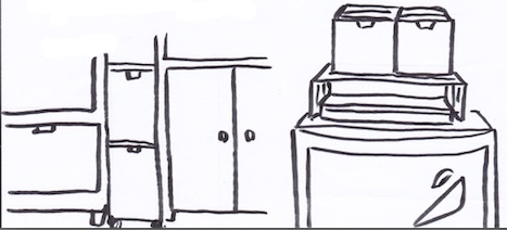 隙間にあった収納グッズ