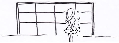 壁に棚をぴったり収納