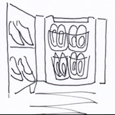 扉裏のウォールポケットに収納する