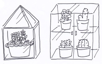 ベランダで見せる収納