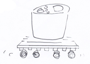 すのこ+キャスターの収納