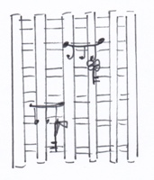 すのこに掛ける収納