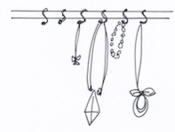 Ｓ字フックや壁フックを使った収納法