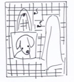 ワイヤーネットにＳ字フックを掛けて収納