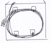 壁フックでコード収納