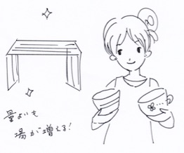 ラックを活用した収納術