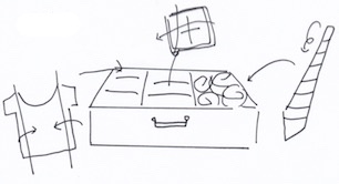 チェストの中のモノは立てて収納